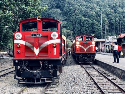 Railway transport system engine photo