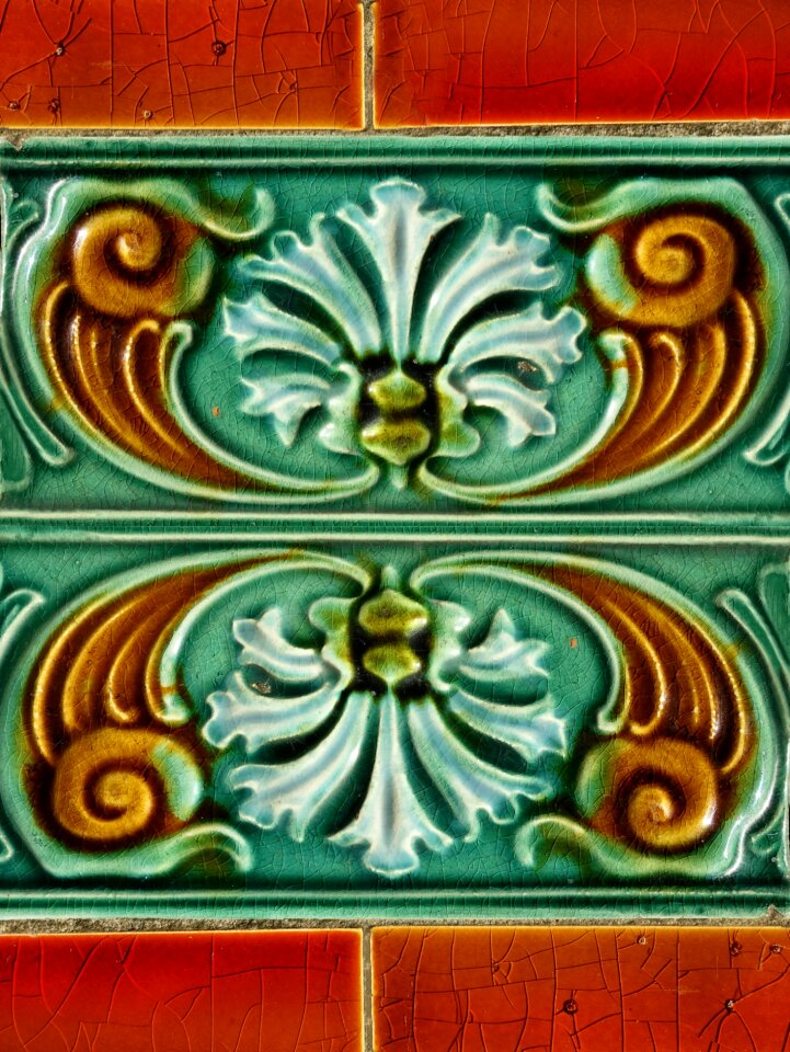 Art nouveau ceramic decorative