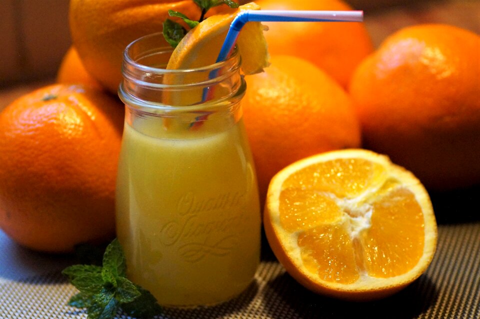 Squeezed juice the flesh