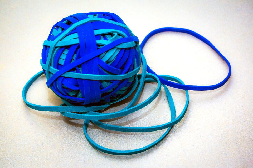 Elastic office supplies rubber bands