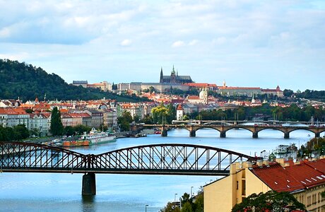 Bridge prague panorama
