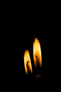 Flammable dark candle photo