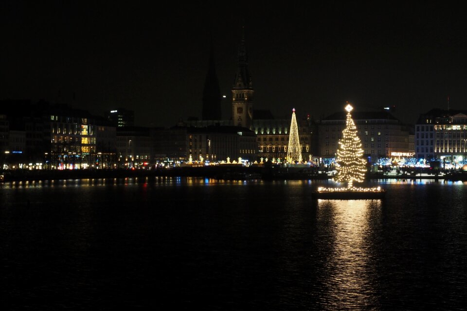 Abendstimmung night jungfernstieg