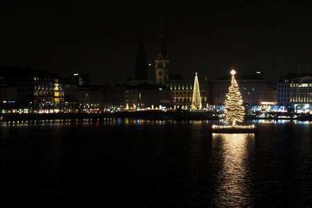 Abendstimmung night jungfernstieg