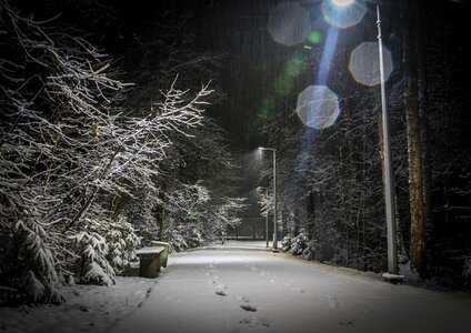 The glare tracks night photo