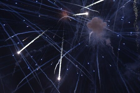 Firework rockets midnight photo