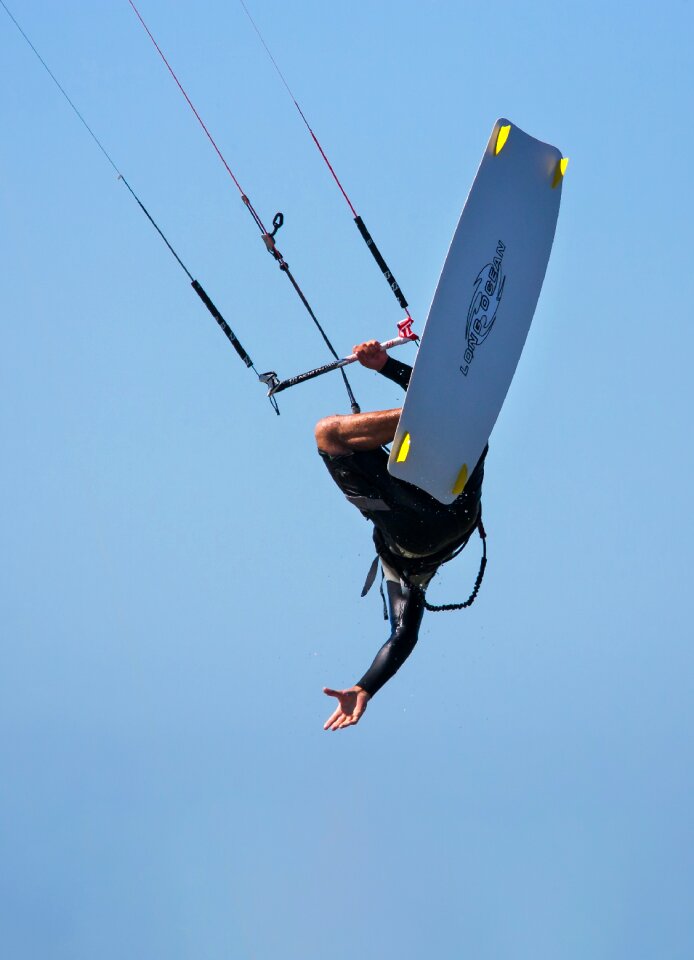 Kite-surfing action sport