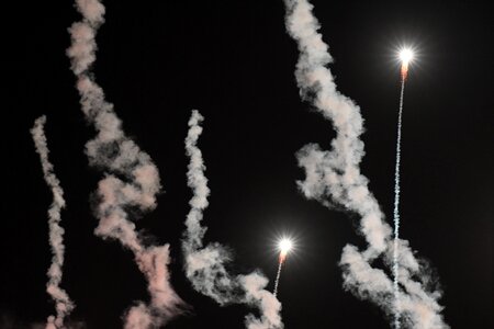 New year firework rockets
