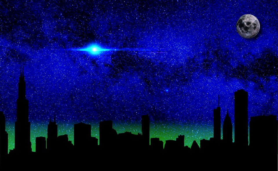Darkness background illuminated