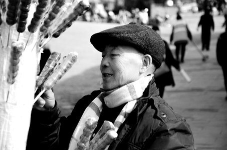 A portrait black and white
