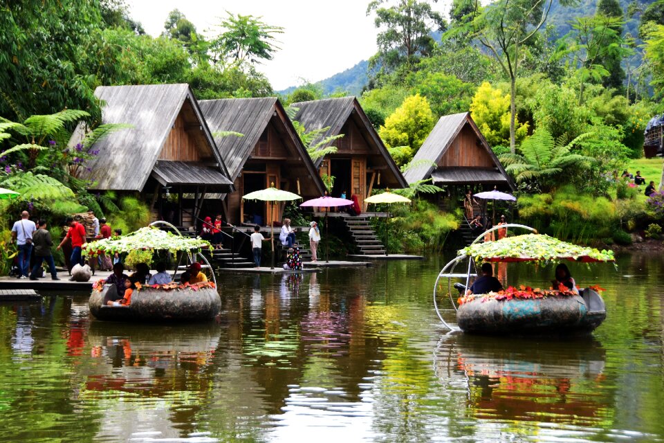 House on water bamboo photo