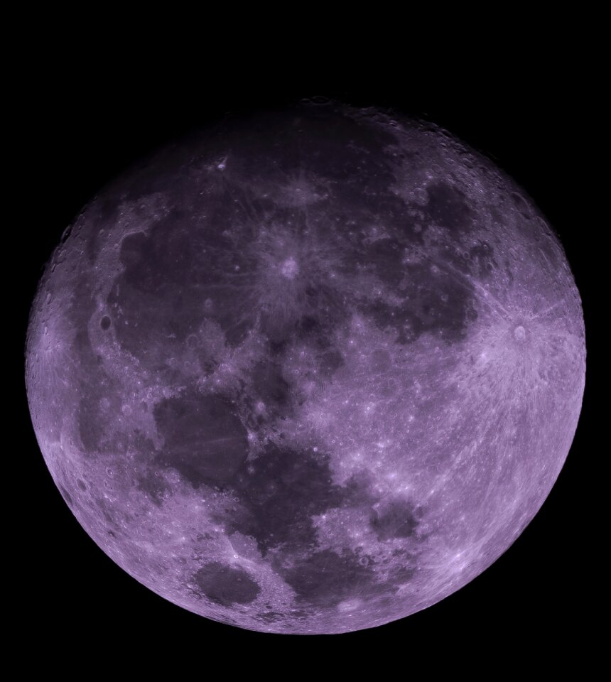 Crater space lilac moon