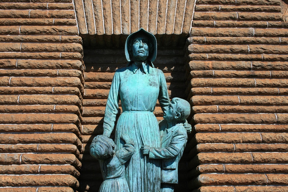 Woman children boy