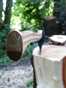 Wood chop make wood log photo