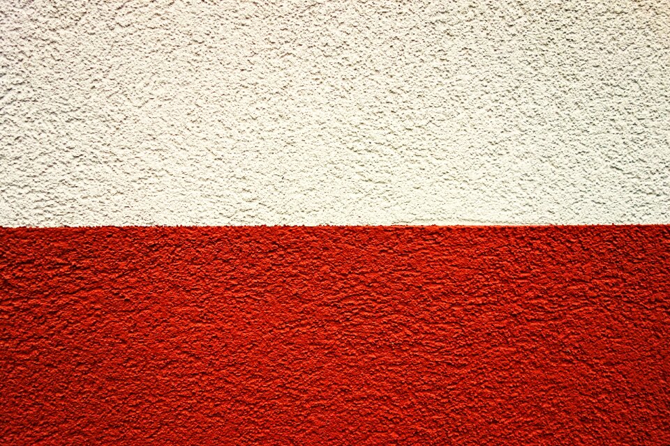 Red and white wall bands dual colors photo