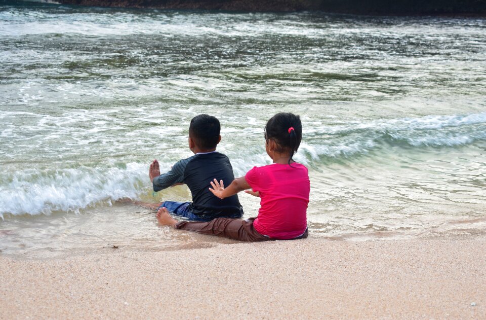 Sand ocean child