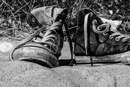 Footwear old beach