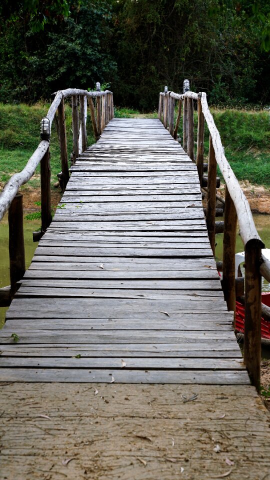 Nature wooden boardwalk