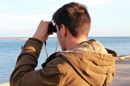 Beach male entrepreneur photo