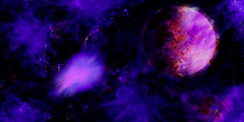 Galaxy moon background