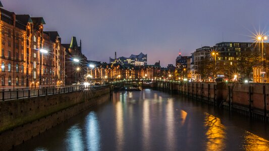 Waters reflection speicherstadt