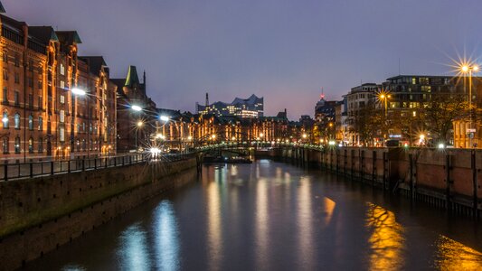 Waters reflection speicherstadt photo