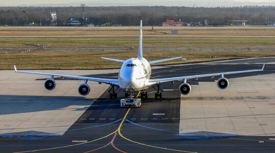 Transport system runway jet photo