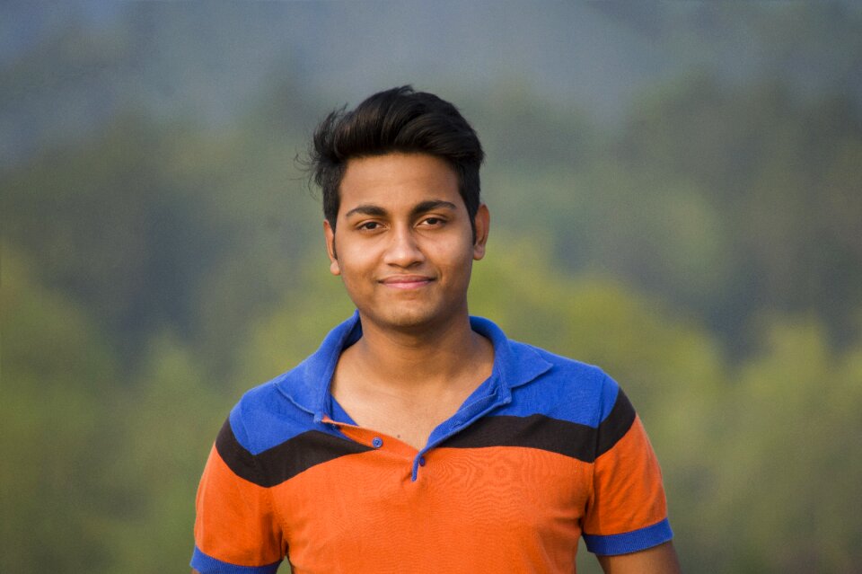 Smiling joyful posing