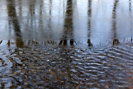 Lake monolithic part of the waters winter photo