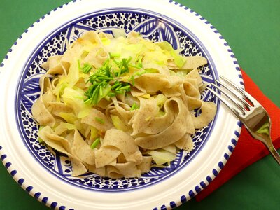 Noodles herb white cabbage