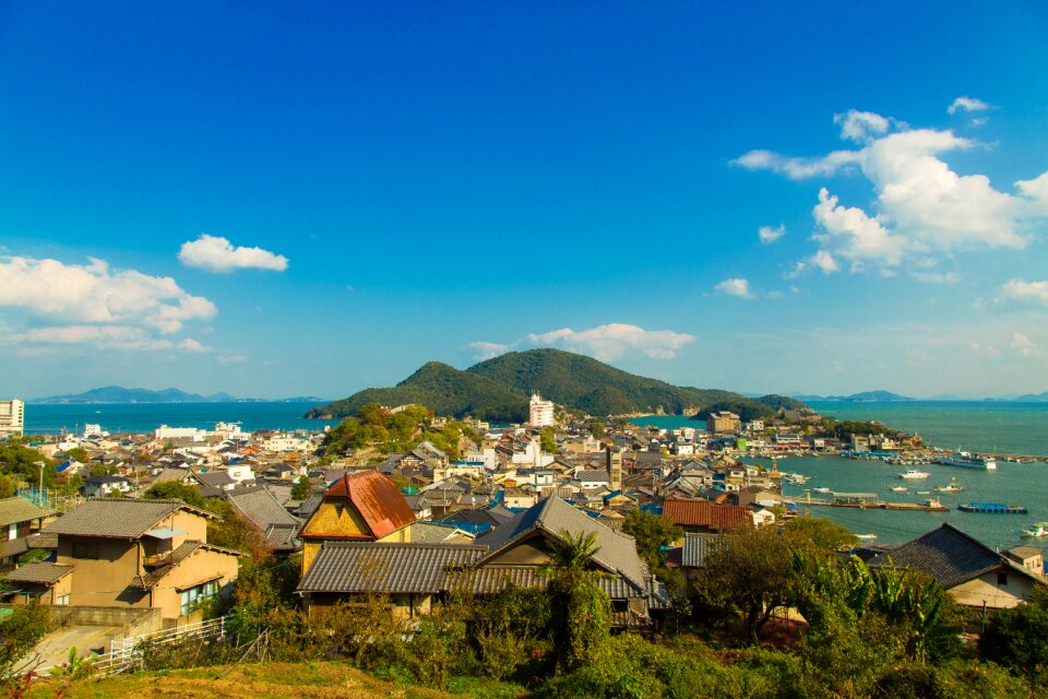 Views from the top town tomonoura
