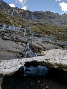 Rock outdoors waterfall