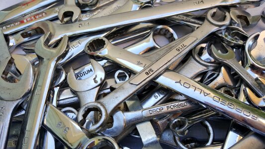 Business wrench metallic