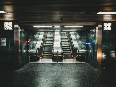 Horizontal metro station photo
