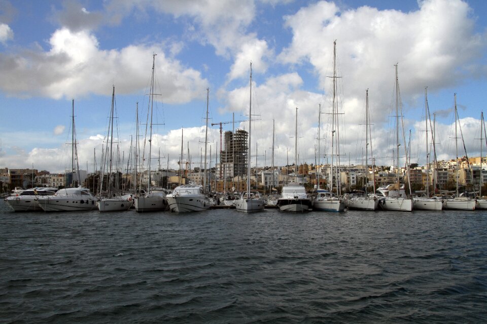 Sailboat marina port