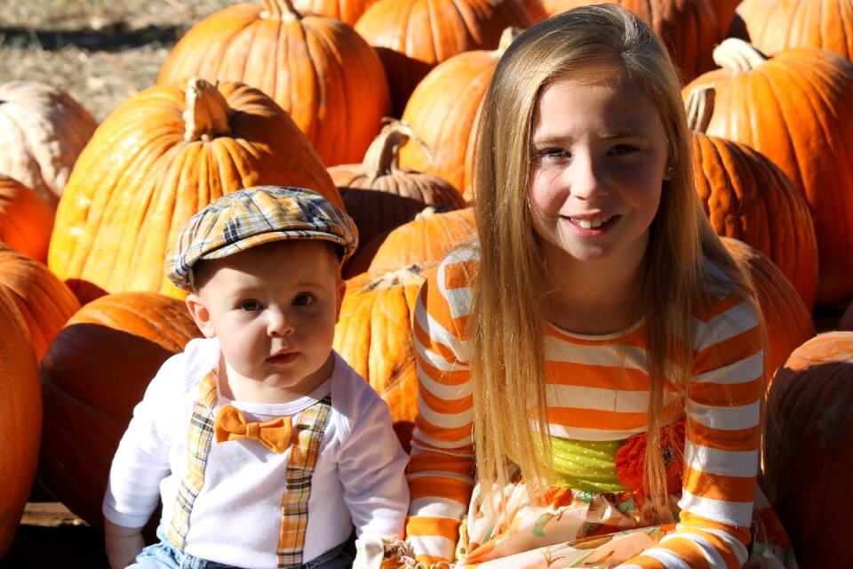 Girl pumpkin fall