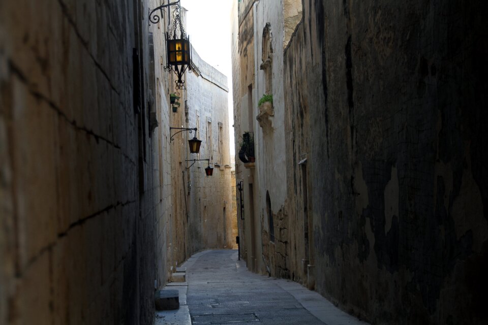 Narrow ancient old