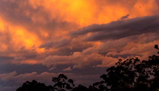 Orange grey dramatic