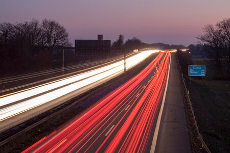Traffic dusk horizontal photo