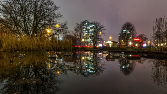 Reflection evening ice photo