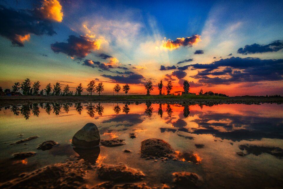 Sun landscape beautiful