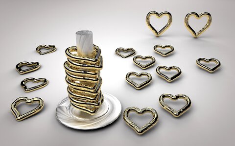 Love creative golden heart