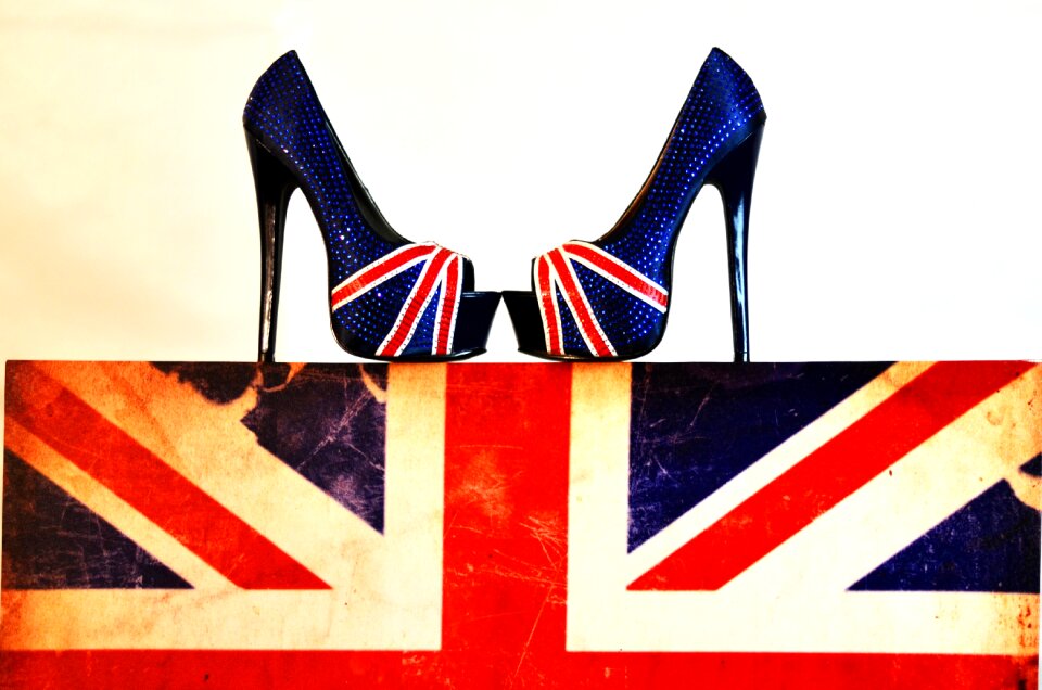 Woman foot union jack