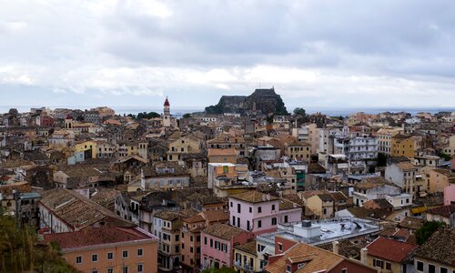Cityscape panoramic corfu