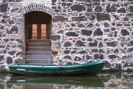 Boat castle moated castle photo