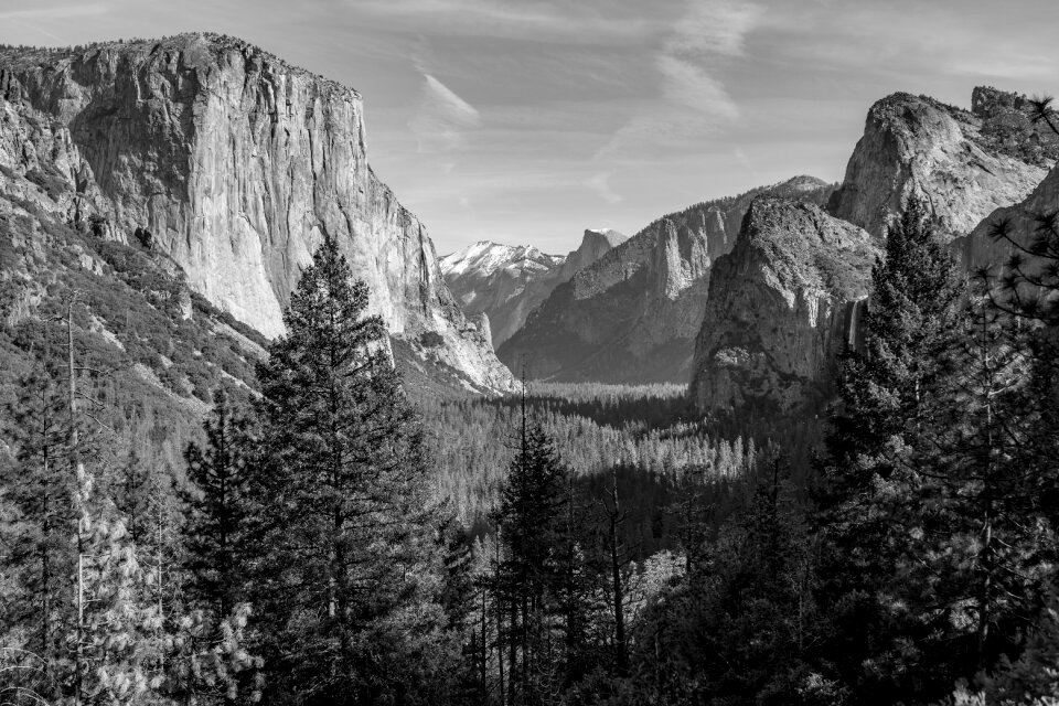 Landscape mountain peak valley