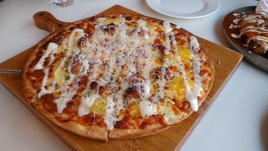 Confectionery gourmet pizza photo