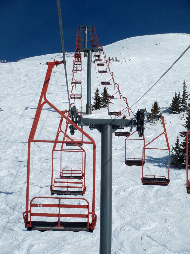 Cold chairlift copper mountain