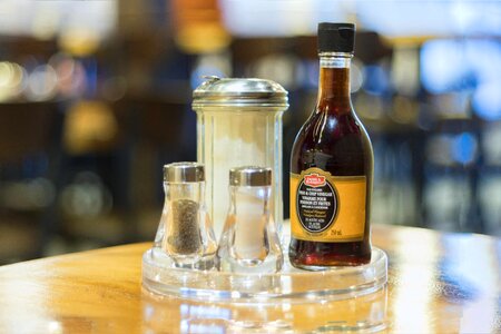 Bottle alcohol fish chips