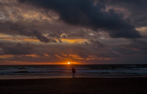 Sun dawn beach photo